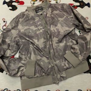 Whispering Smith camo bomber jacket